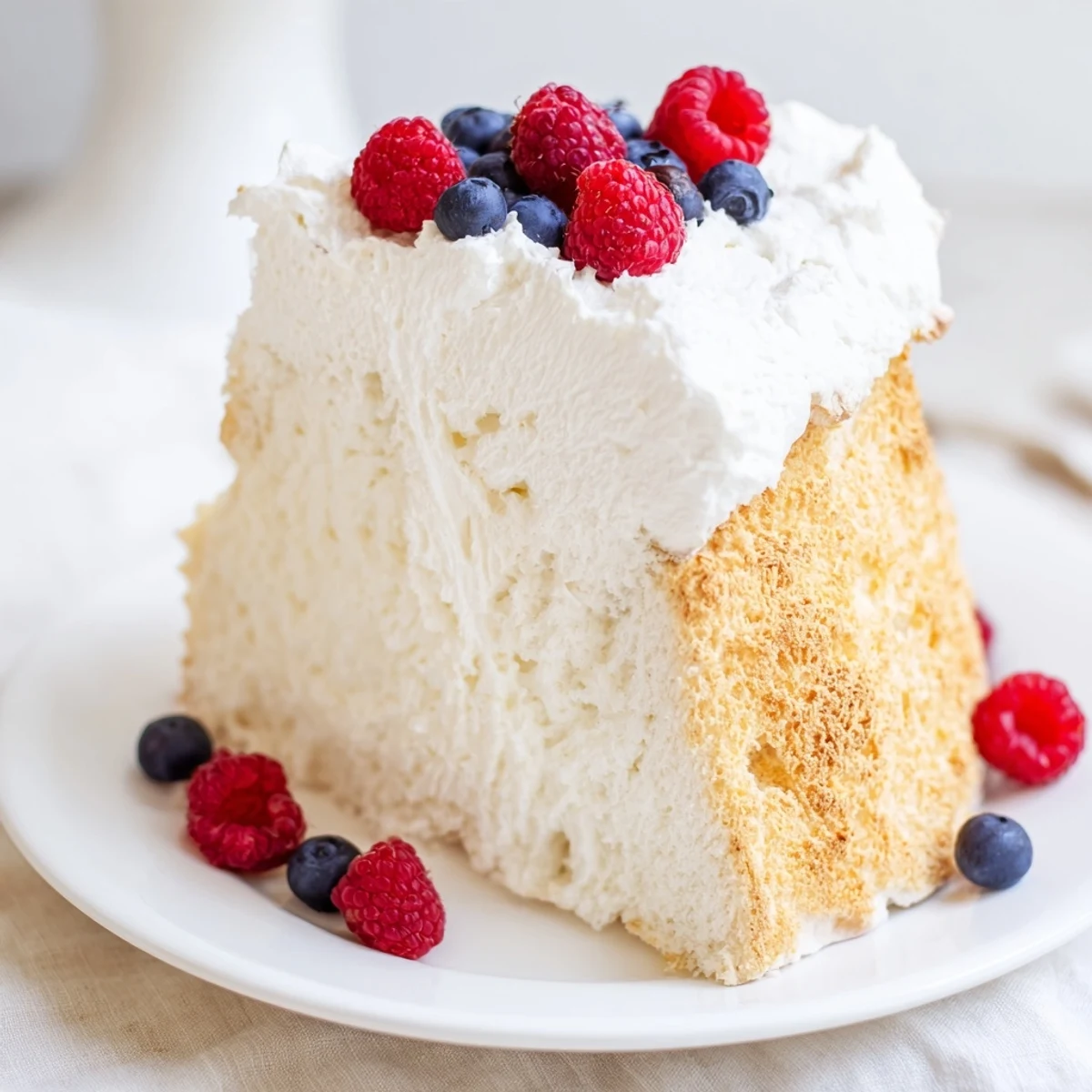 This homemade angel food cake is incredibly light, a truly delicious dessert that melts in your mouth.