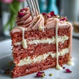Elegant Bridal Shower Rosé Velvet Cake, perfect for celebrations with delicate frosting.