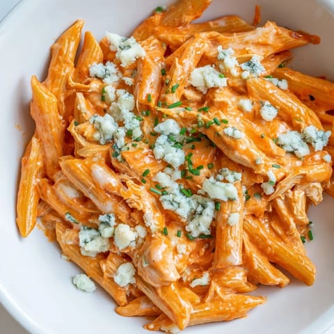 Buffalo Chicken Pasta with Blue Cheese