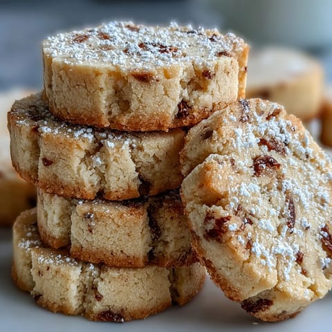 Hojicha Shortbread cookies are arranged on a wire cooling rack with tea dusting.