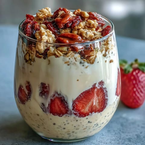 Strawberry Overnight Oats Chia