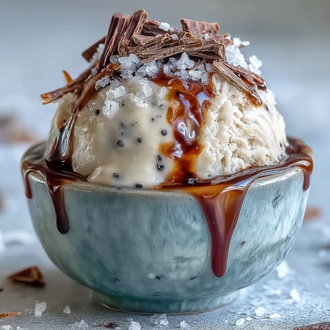 Creamy Coconut Cold Brew Float topped with vanilla bean ice cream and coconut flakes.