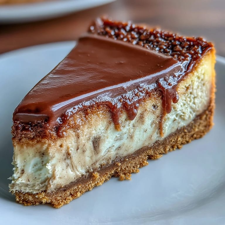 A close-up of Hojicha Cheesecake being lifted by a fork, showing the soft, roasted tea-infused filling.