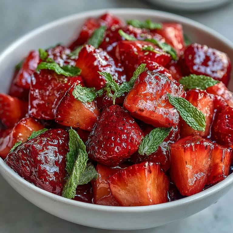 Bright and refreshing strawberry lemonade fruit salad featuring sweet strawberries, pineapple, and grapes, perfect for summer picnics and gatherings.