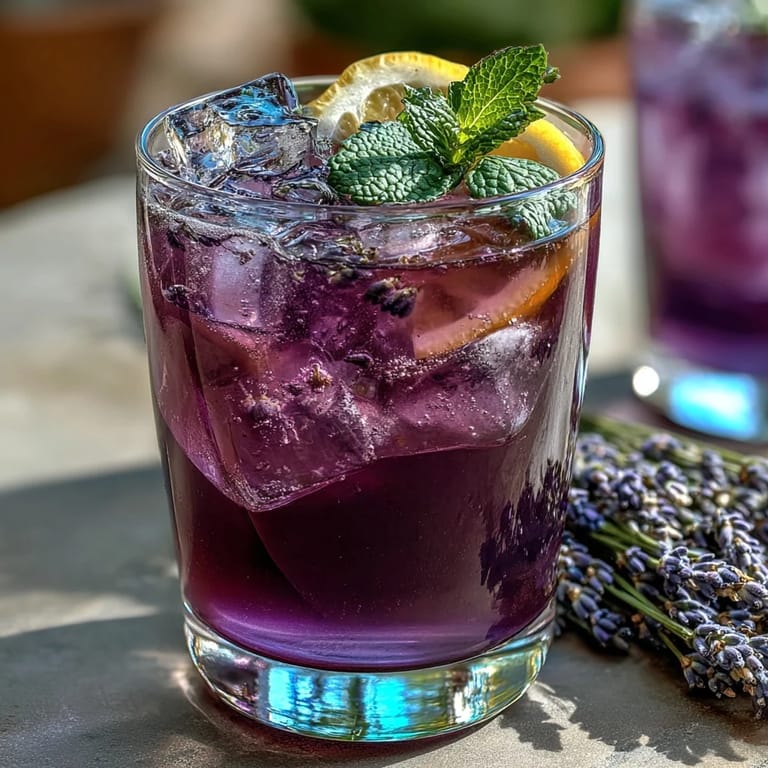 This lavender lemonade with fresh mint is a vibrant, aromatic springtime drink perfect for sunny afternoons.