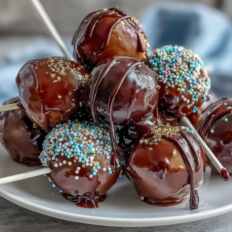 Handcrafted cake pops decorated in your school's colors and finished with sparkling gold sprinkles for a festive touch.  