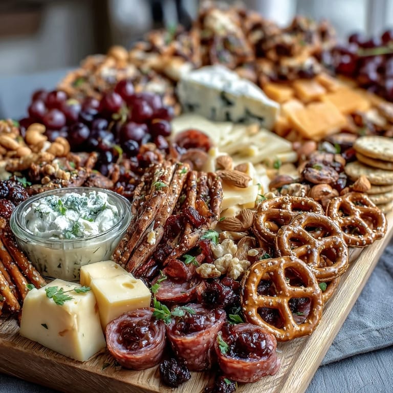 Vibrant snack board overflowing with colorful sweet and savory bites, ideal for graduation parties and sharing with friends.