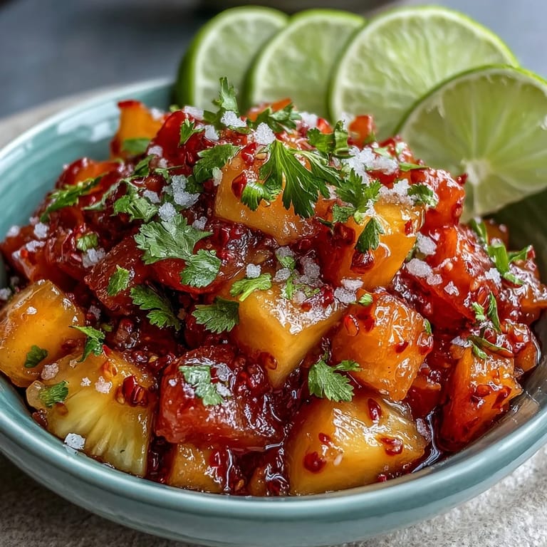 Vibrant mango fruit cups with fresh lime juice, chili seasoning, and a sprinkle of sea salt for a tangy kick.