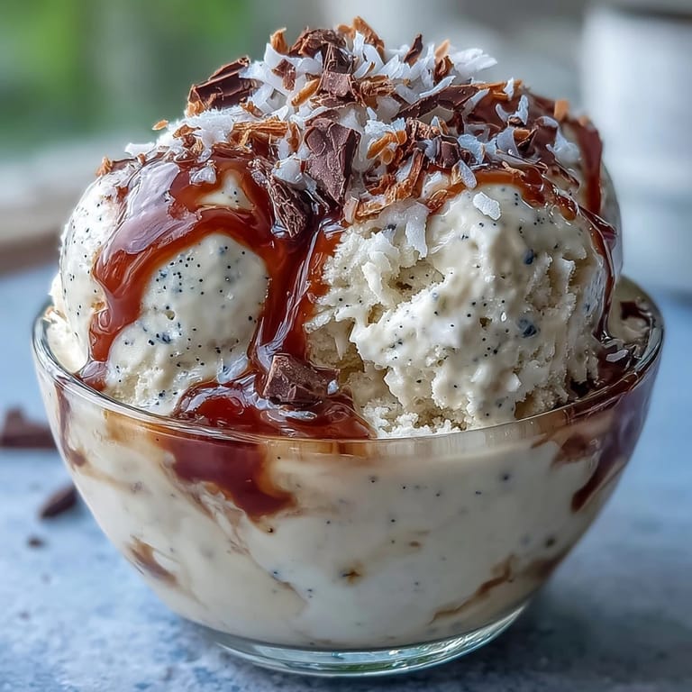 Tropical Coconut Cold Brew Float with melted ice cream and a hint of sweetness.