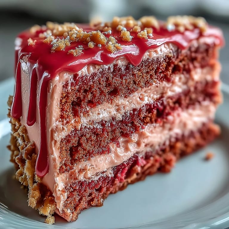 Elegant pink cake, lightly infused with rosé wine and finished with edible gold.